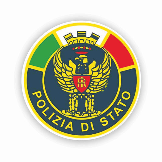 N. 2 Adesivi compatibili per Polizia di Stato