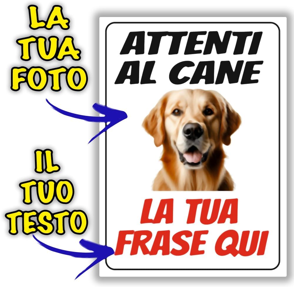 Cartello attenti al Cane Personalizzato