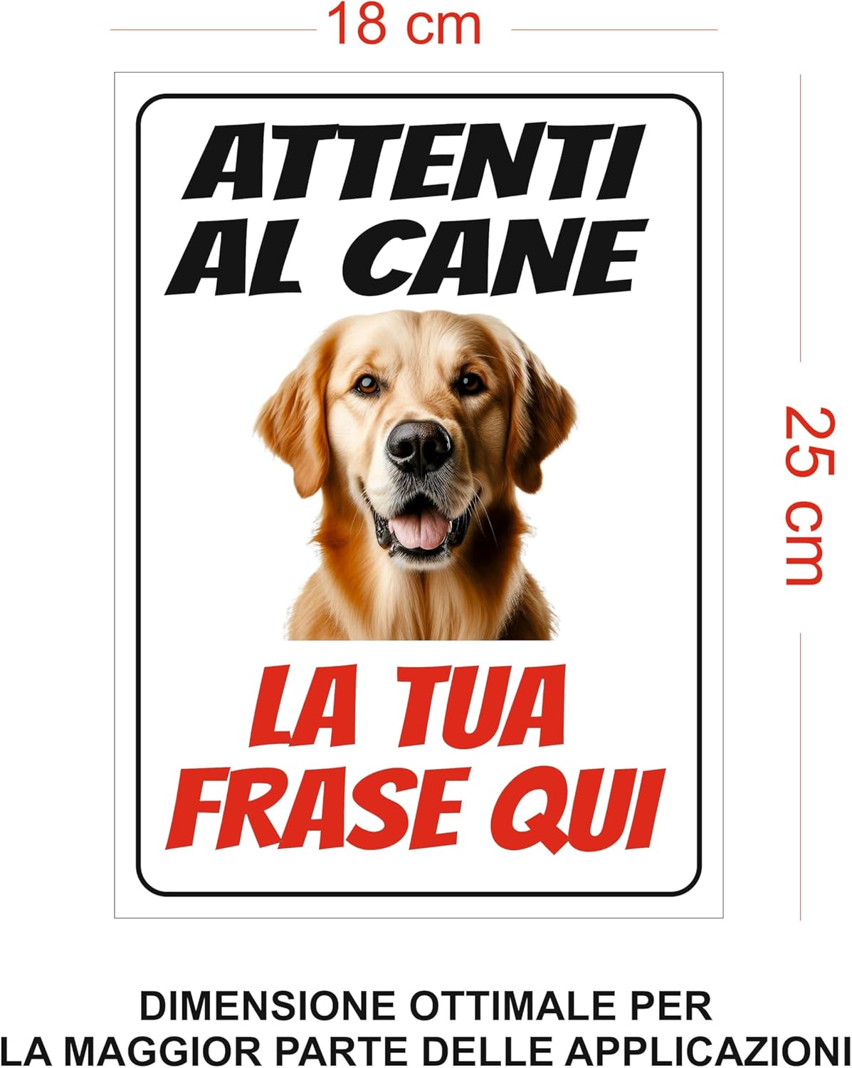 Cartello attenti al Cane Personalizzato
