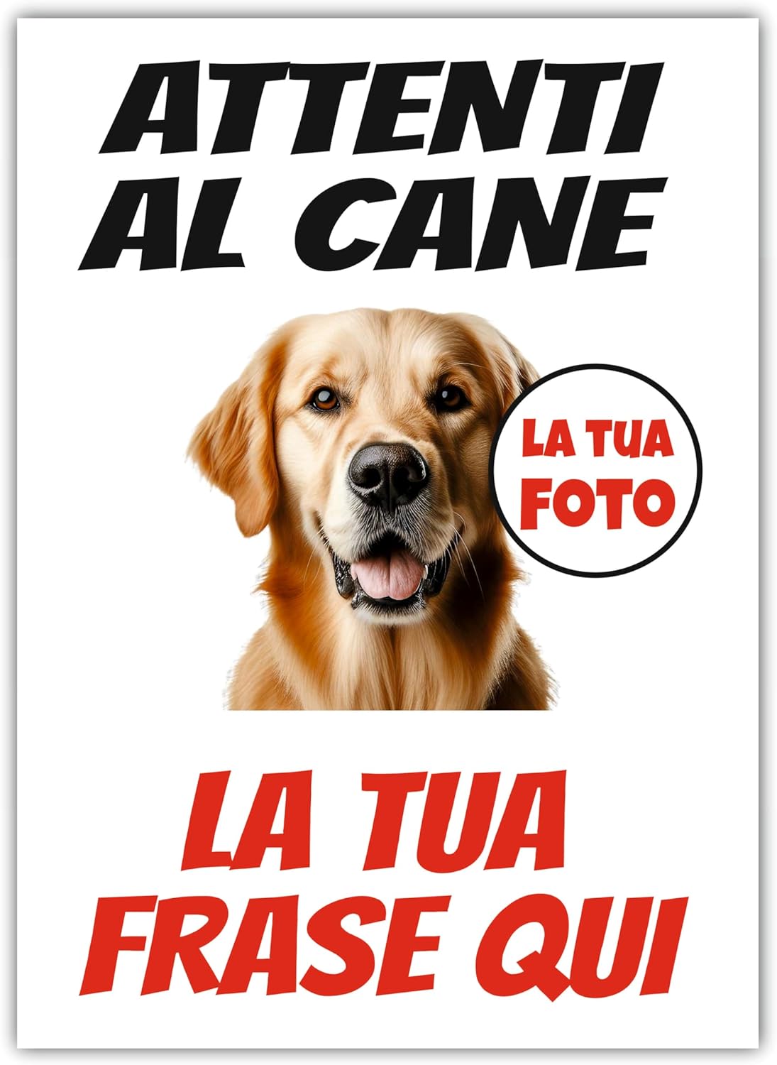Cartello attenti al Cane Personalizzato