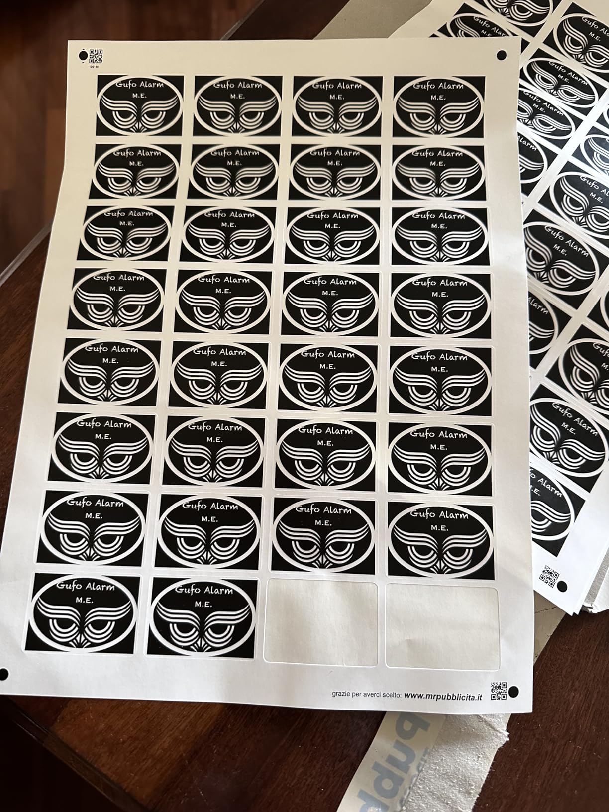 100 ADESIVI RETTANGOLO