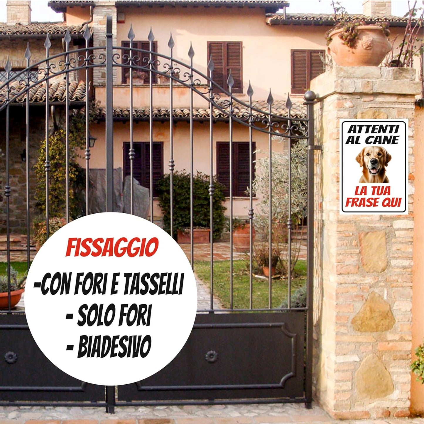Cartello attenti al Cane Personalizzato