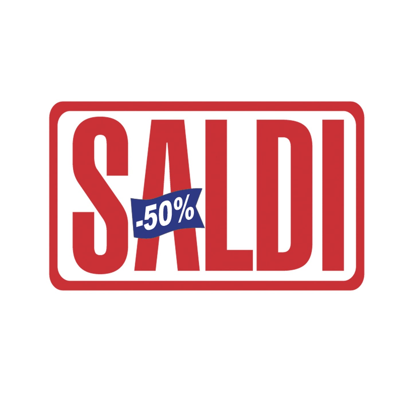 Adesivo Saldi bandierina Percentuale