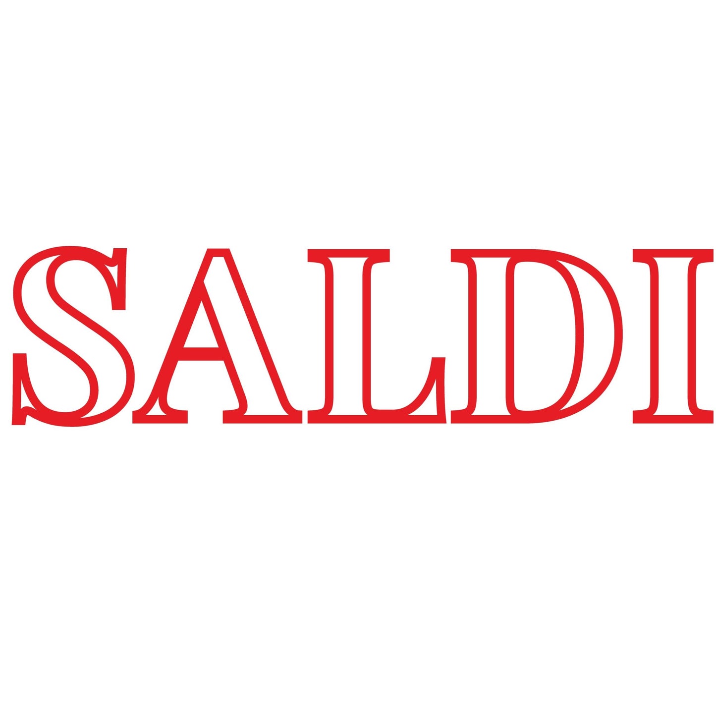 Decalcomania Vetrofania Saldi con Linee Esterne