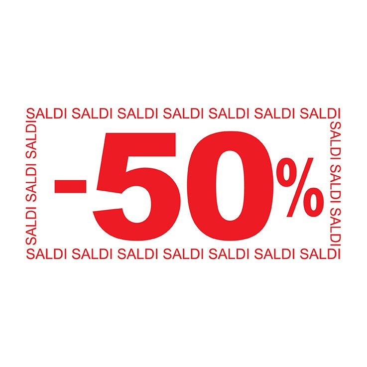 Etichetta Adesiva con scritta Saldi Stickers