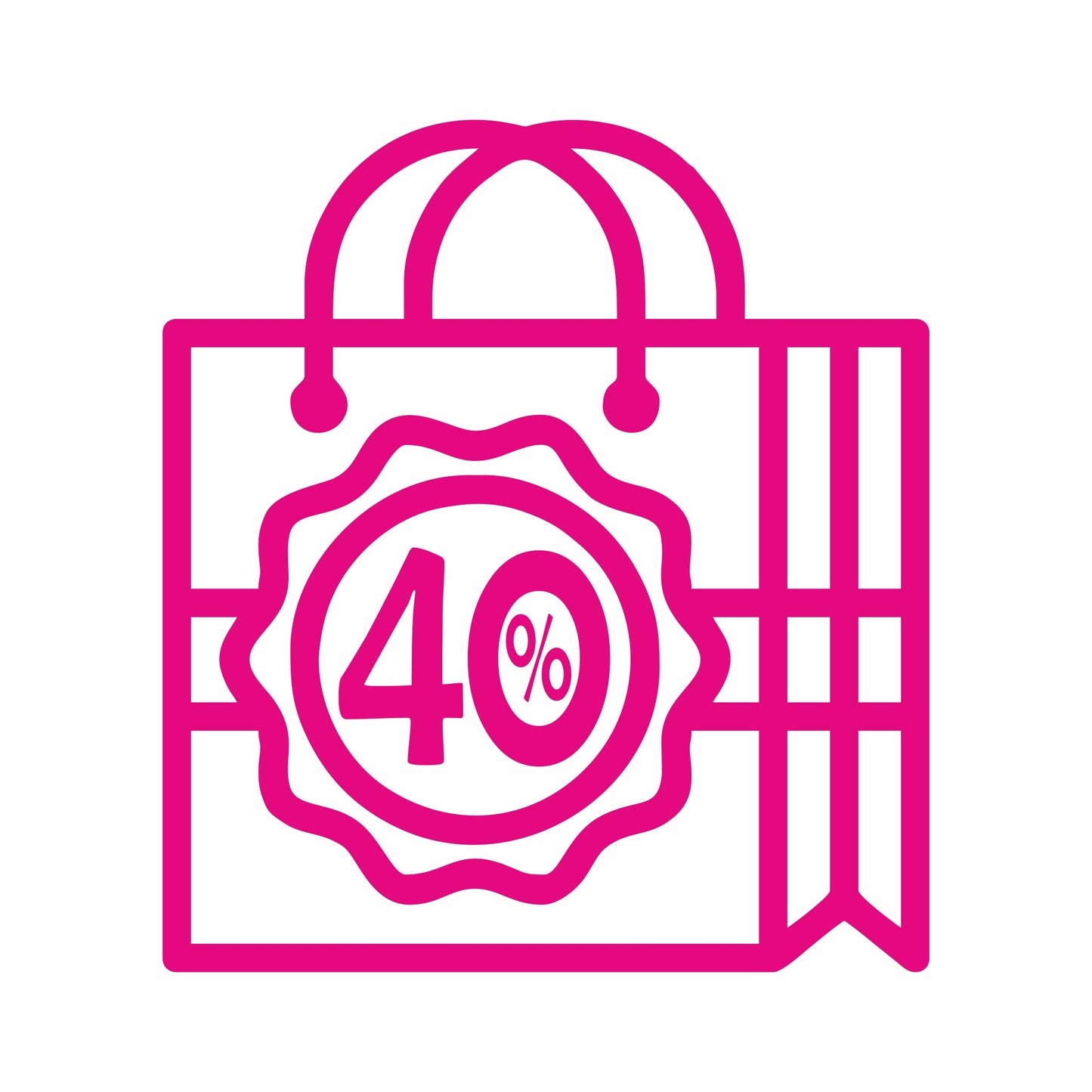 Adesivo Borsa con Percentuale per Saldi