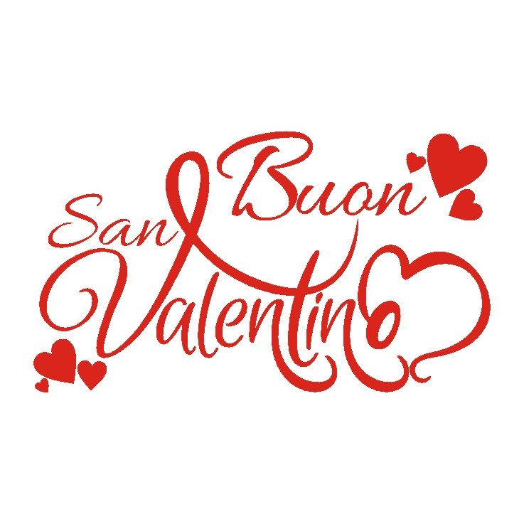 Adesivo Vetrofania San Valentino Cuori