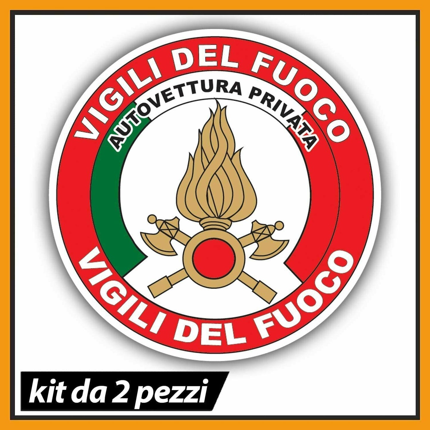 N. 2 Adesivi compatibili per VIGILI DEL FUOCO