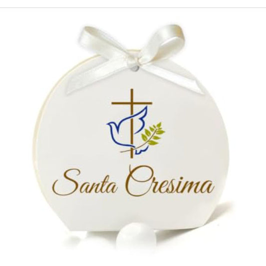 30 Scatoline Portaconfetti + 30 Nastrini - STAMPA INCLUSA - Cresima Croce
