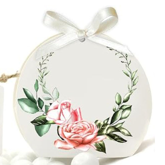 30 Scatoline Portaconfetti MATRIMONIO+ 30 Nastrini - STAMPA INCLUSA - ROSE