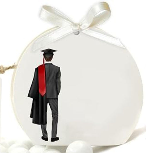 30 Scatoline Portaconfetti LAUREA + 30 Nastrini - STAMPA INCLUSA - Man