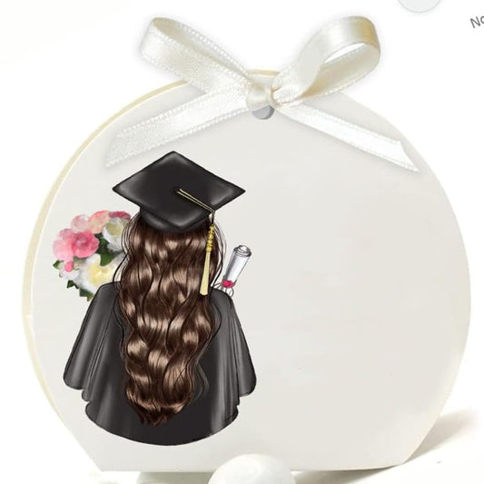 30 Scatoline Portaconfetti LAUREA + 30 Nastrini - STAMPA INCLUSA - Girl