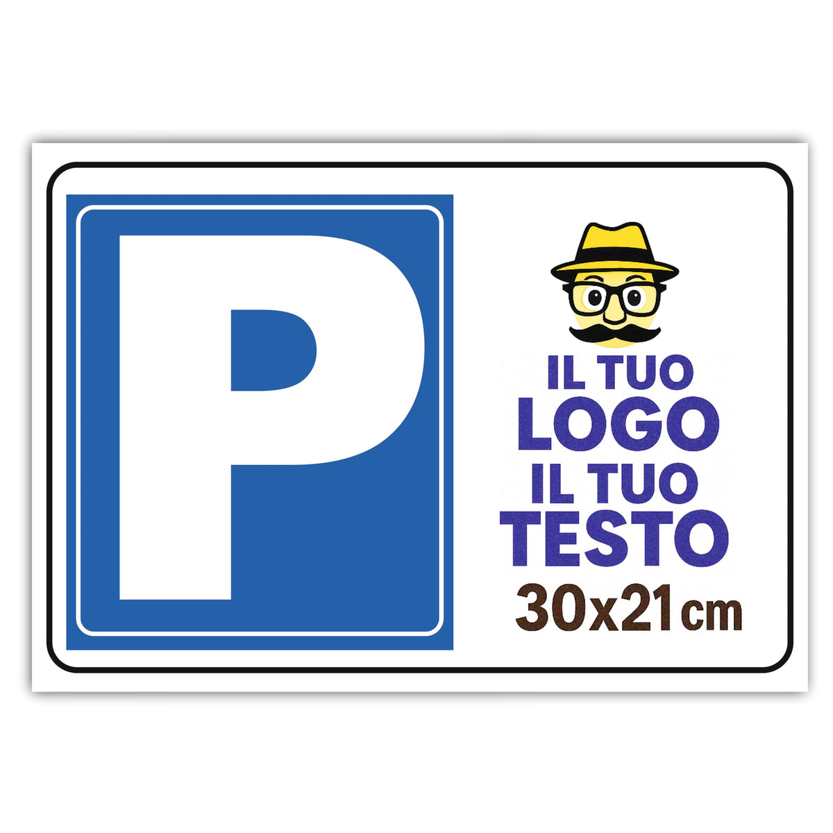 Cartello Parcheggio Orizzontale personalizzato 20x30 cm