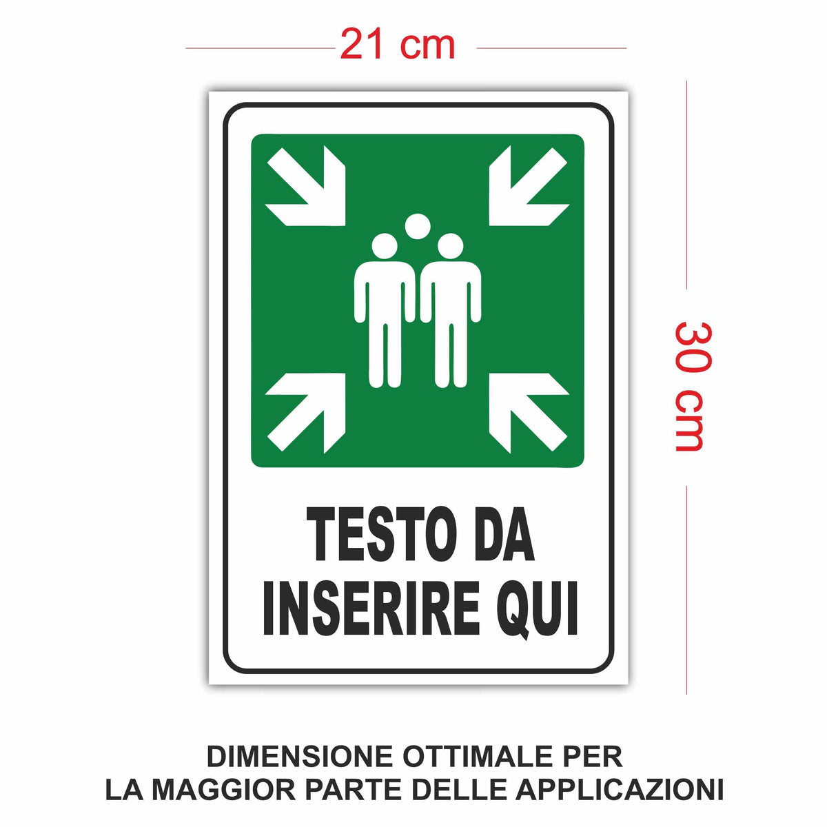 Cartello Punto di Raccolta personalizzato 20x30 cm