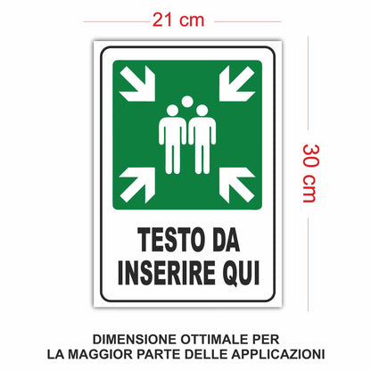 Cartello Punto di Raccolta personalizzato 20x30 cm