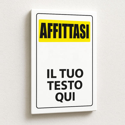 Cartello Affittasi personalizzato 20x30 cm