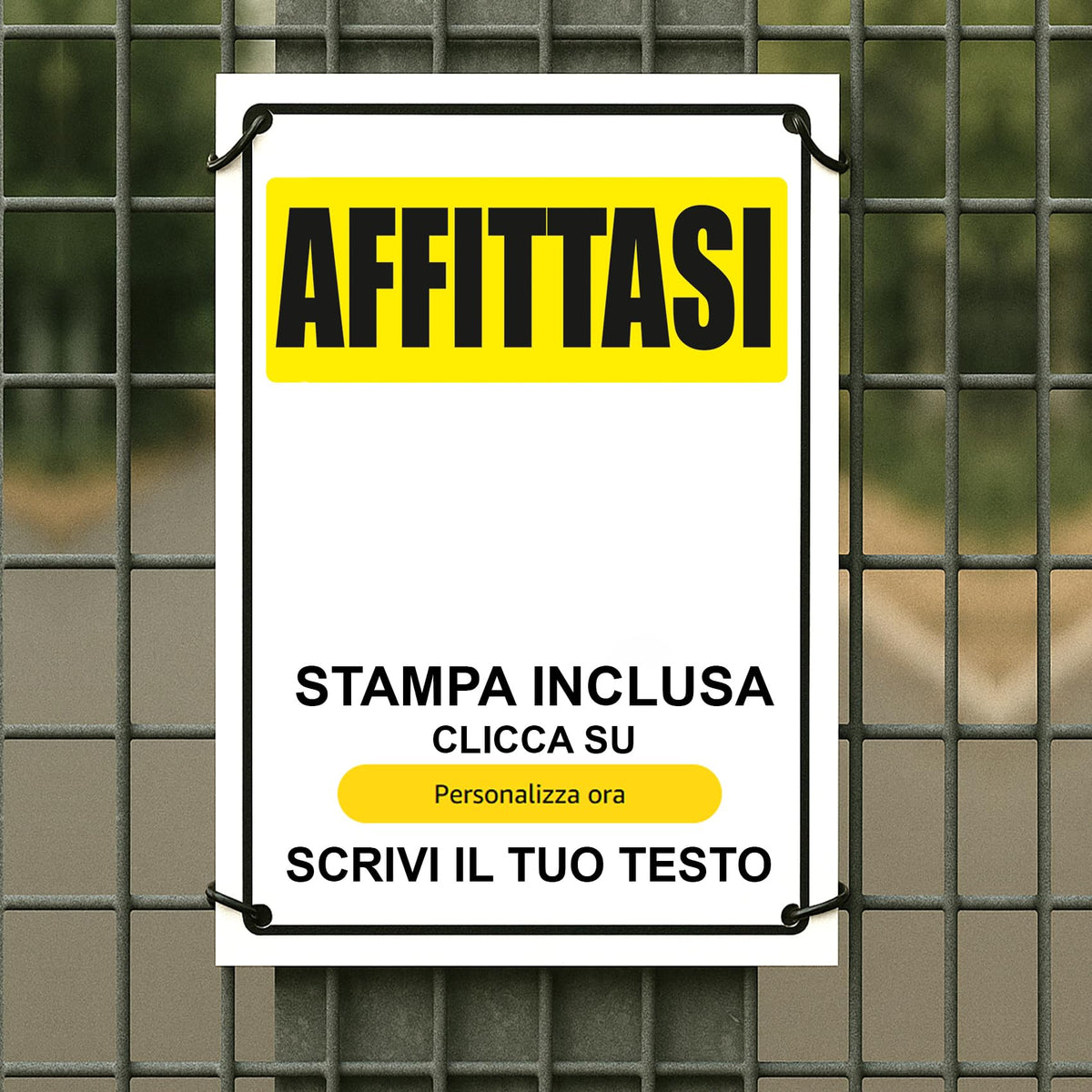 Cartello Affittasi personalizzato 20x30 cm