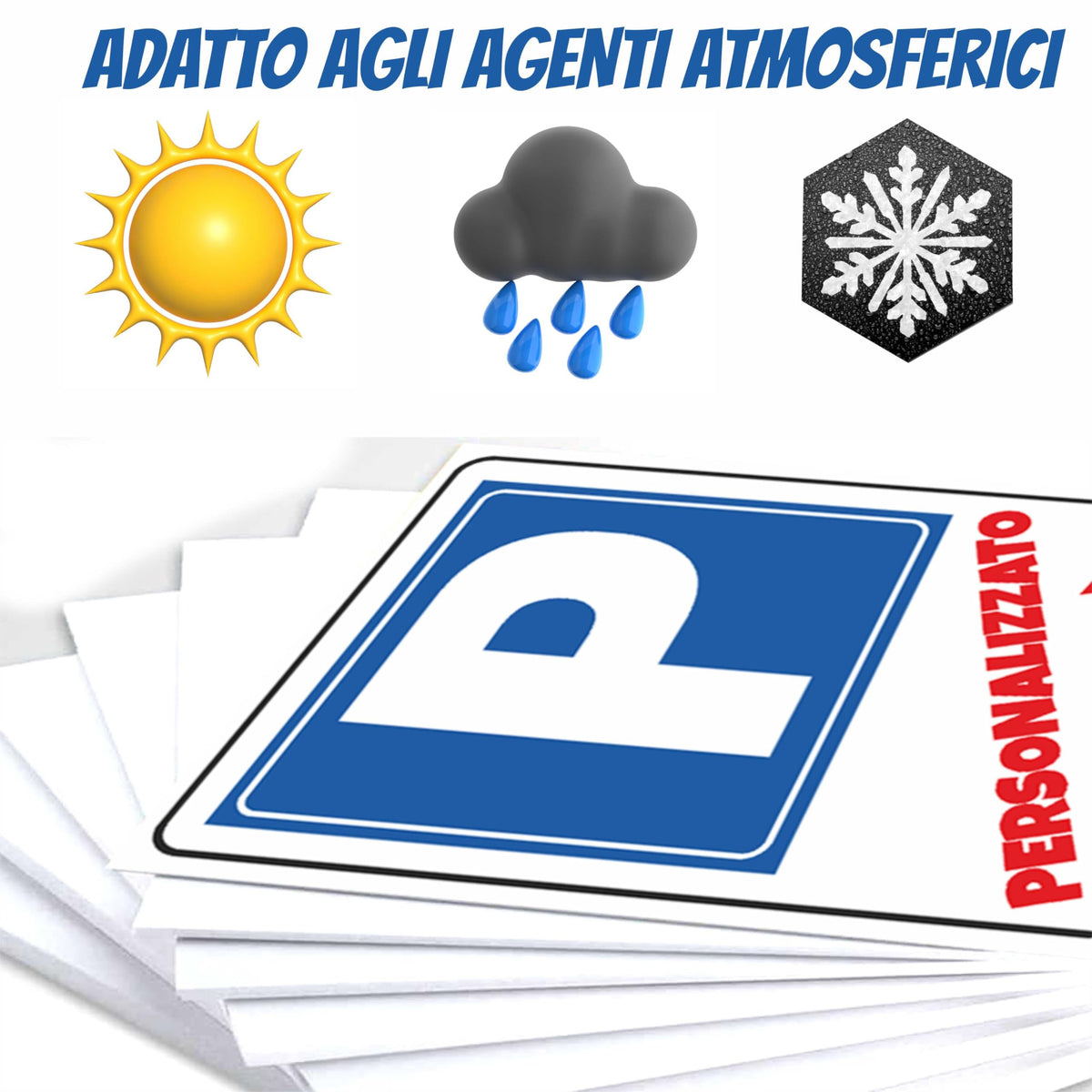 Cartello Parcheggio Orizzontale personalizzato 20x30 cm