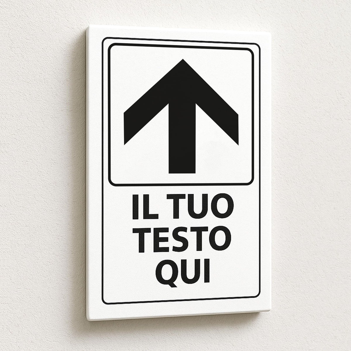 Cartello Freccia Avanti personalizzato 20x30 cm