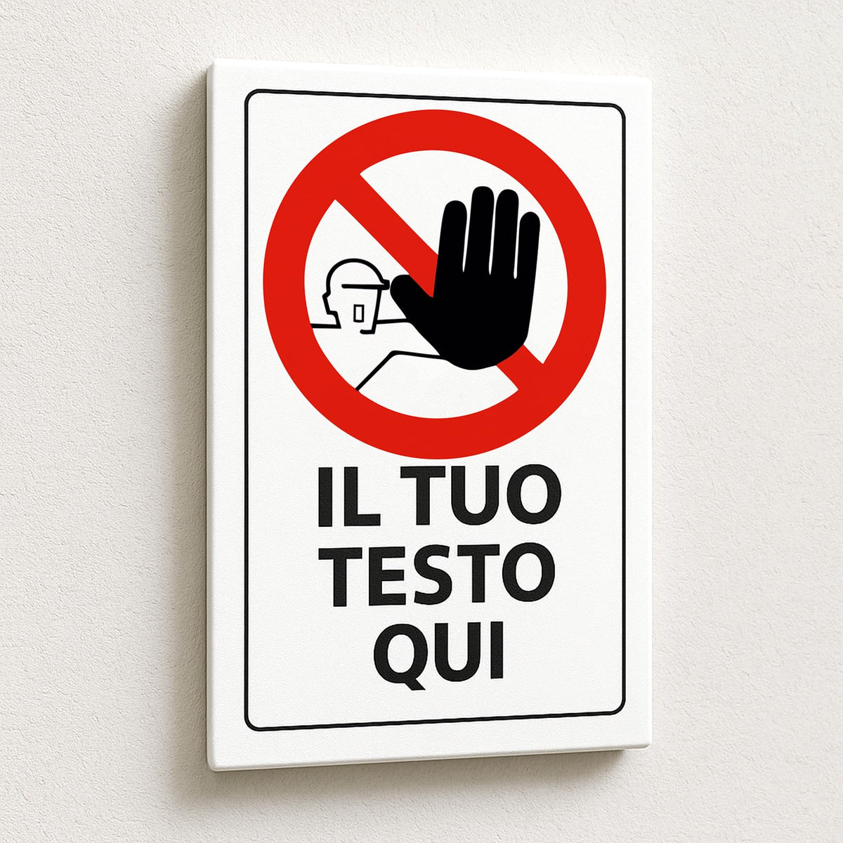 Cartello Alt – Vietato l'Accesso personalizzato 20x30 cm
