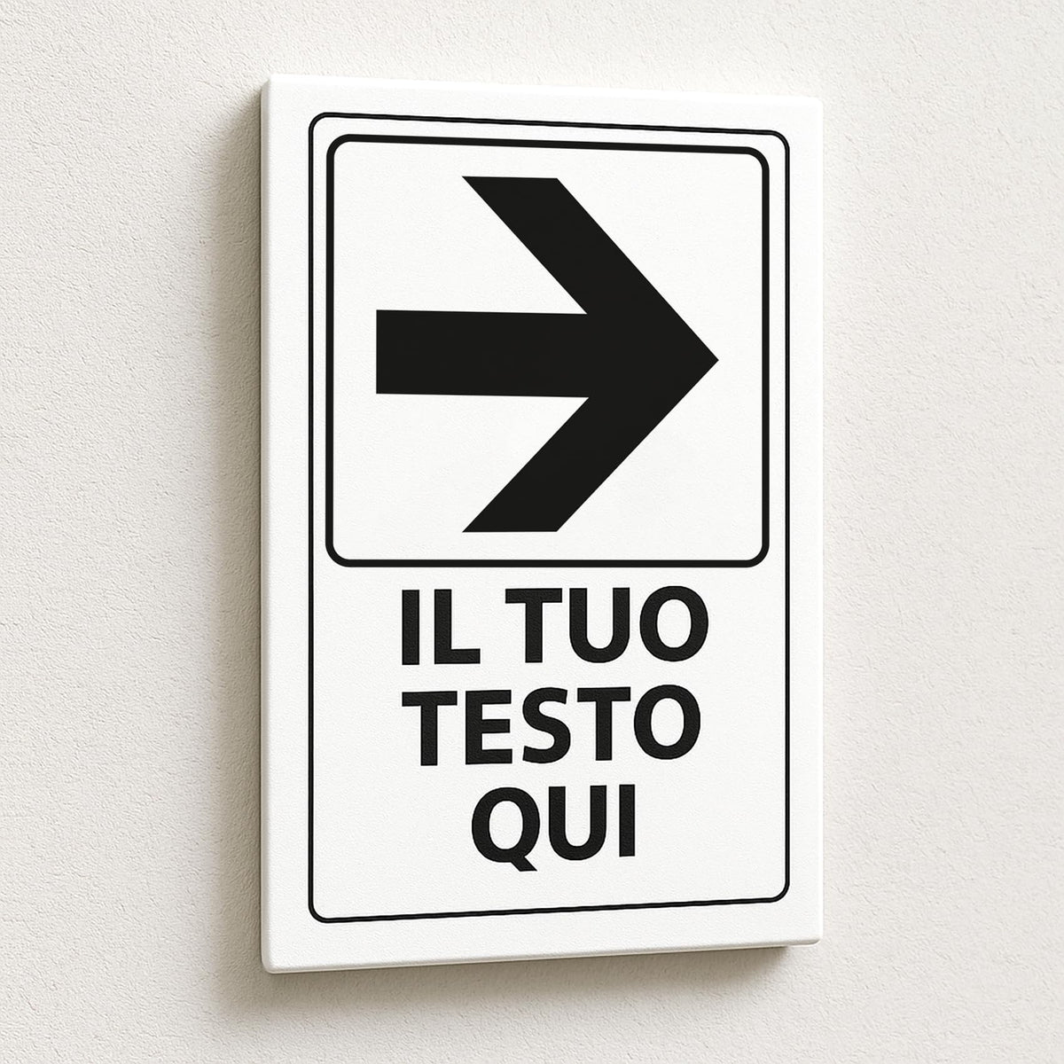 Cartello Freccia Destra personalizzato 20x30 cm