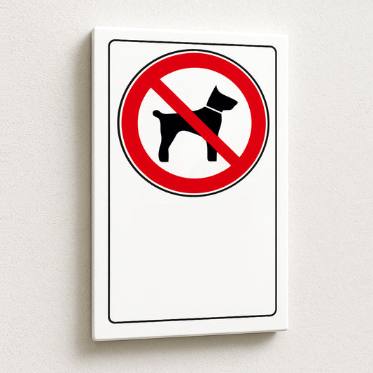 Cartello Personalizzato Divieto di Accesso ai Cani 20x30 cm – Testo, Font e Colore a Scelta