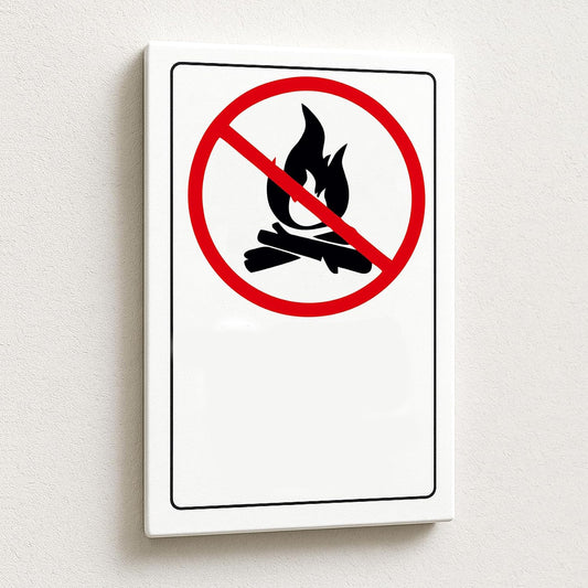 Cartello Personalizzato Divieto di Fiamme Libere 20x30 cm – Testo, Font e Colore a Scelta