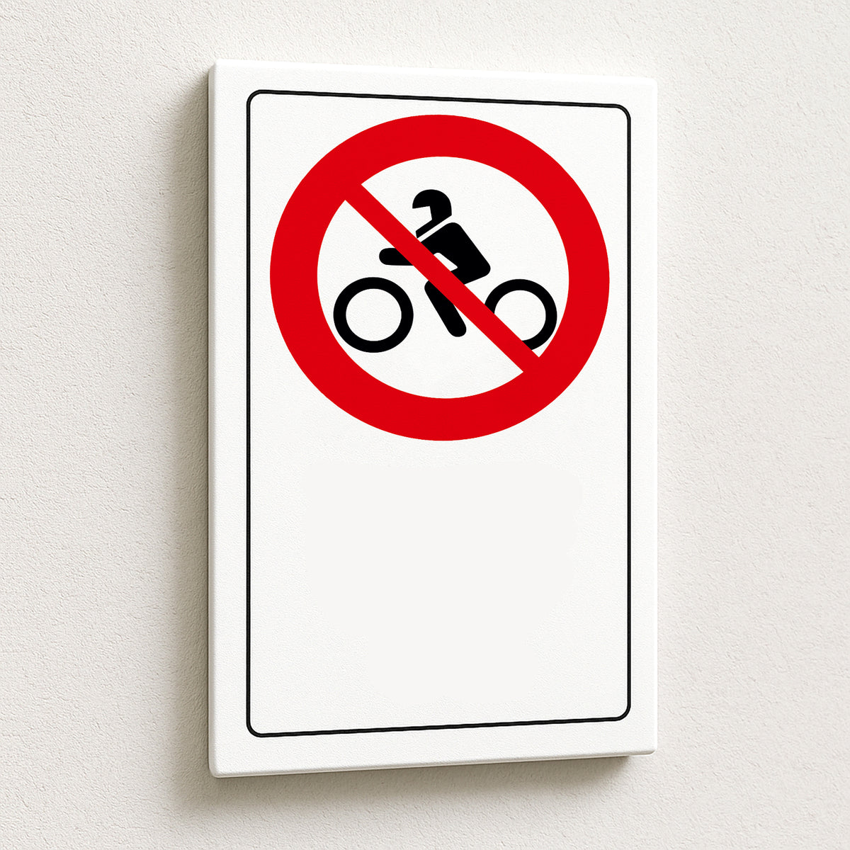 Cartello Personalizzato Divieto di Cicli e Motocicli 20x30 cm – Testo, Font e Colore a Scelta