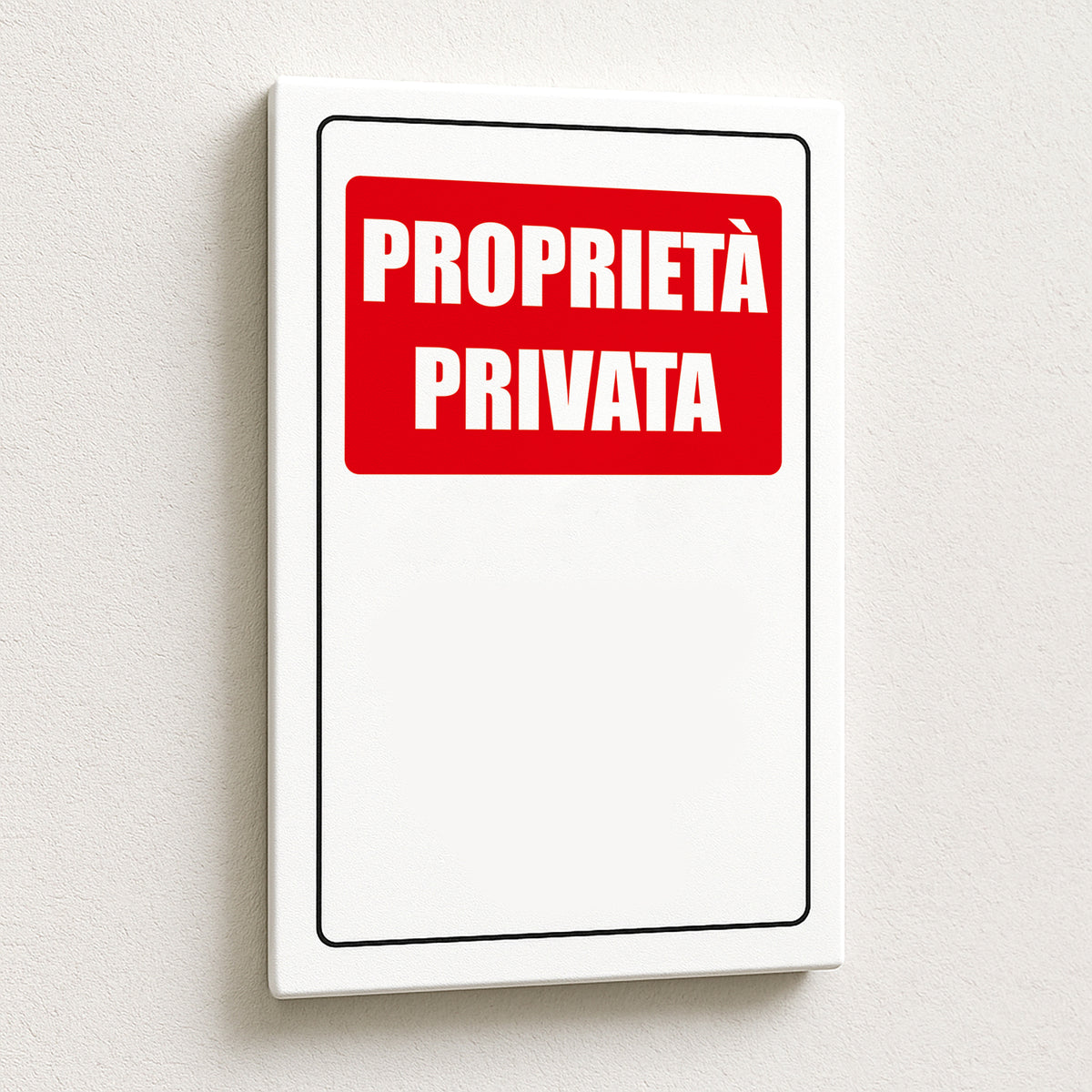 Cartello Personalizzato Proprietà Privata 20x30 cm – Testo, Font e Colore a Scelta