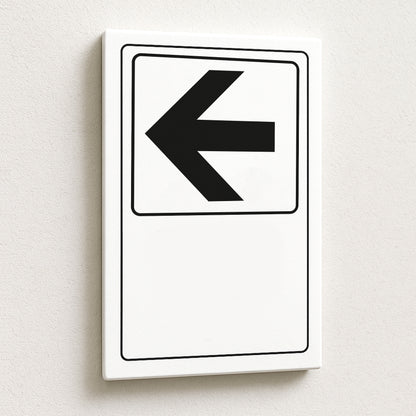 Cartello Personalizzato Freccia Sinistra 20x30 cm – Testo, Font e Colore a Scelta