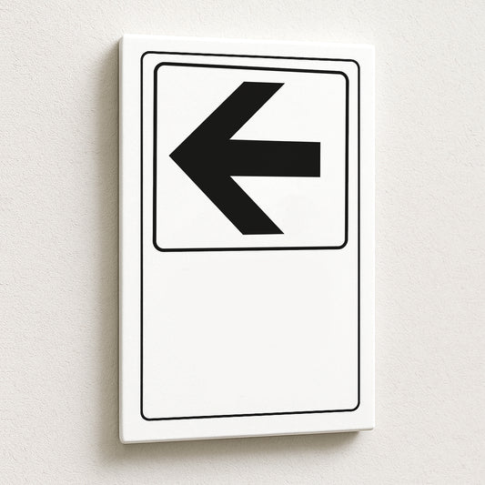 Cartello Personalizzato Freccia Sinistra 20x30 cm – Testo, Font e Colore a Scelta