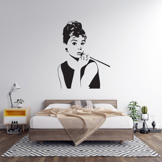 Adesivo murale Audrey Hepburn